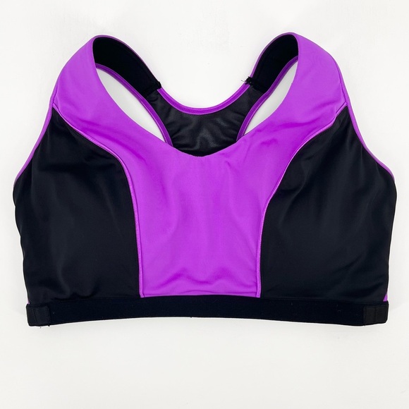 Sport by Cacique Purple & Black Padded Sports Bra 40DD - Picture 1 of 7